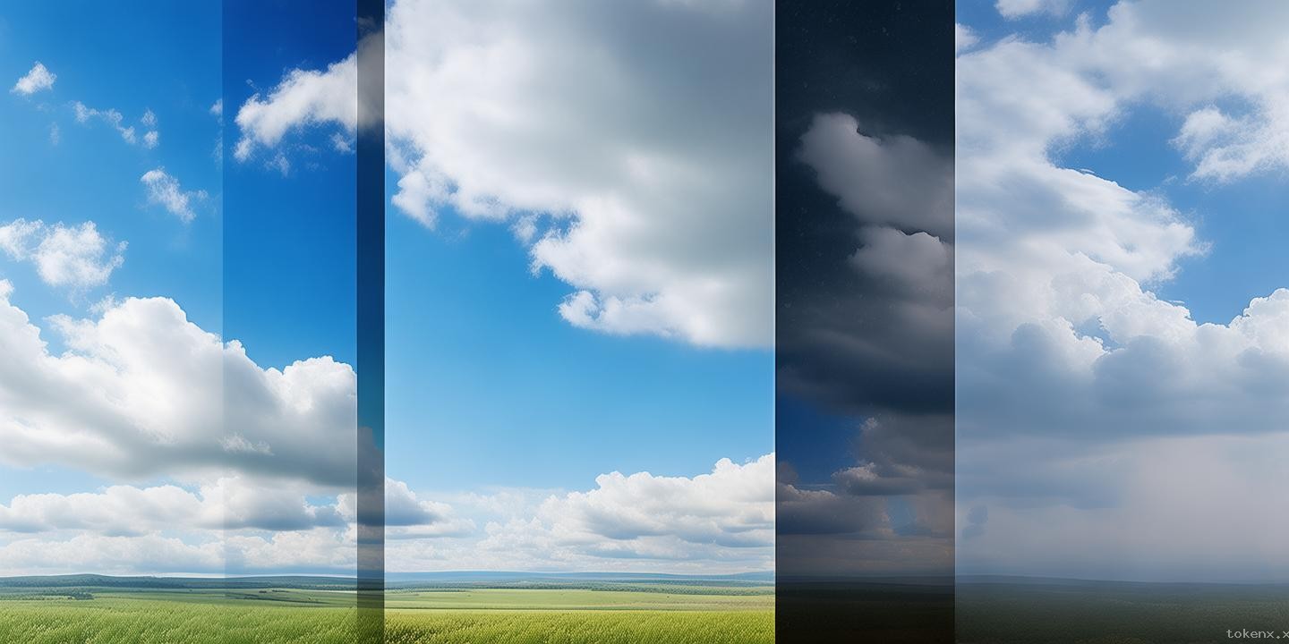 天空：晴朗、多云、陰雨、霧霾天的多維度對比分析