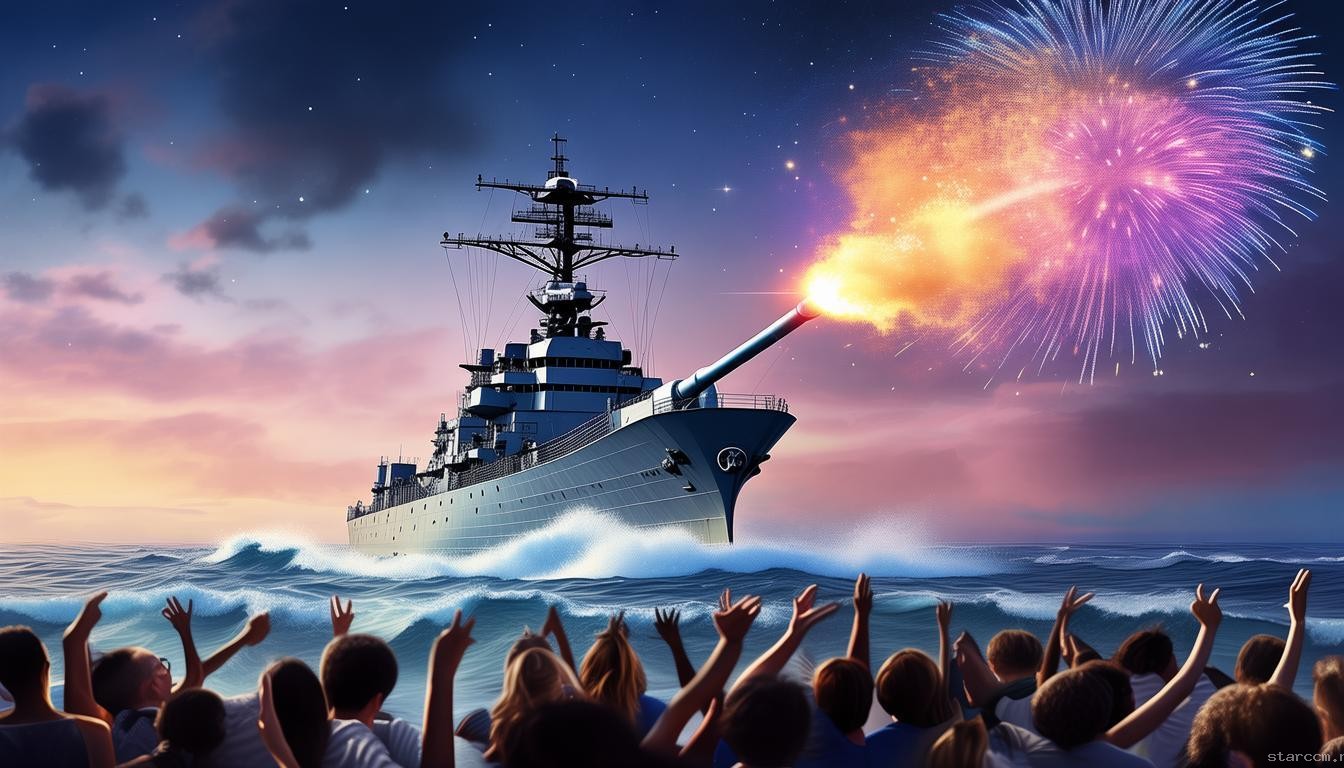985艦炮鳴高考祝福：跨界創意點燃智慧火花