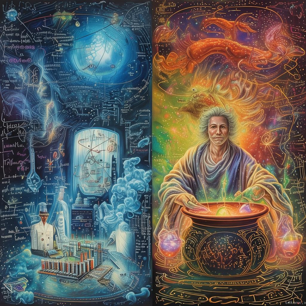 唯物主義修仙：物理化學與奇幻邏輯的融合對比