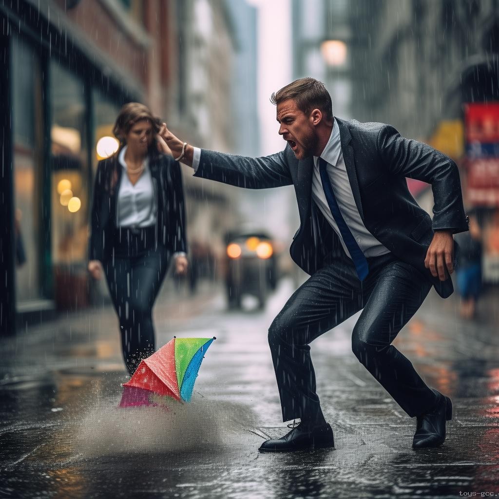 前臺借傘拒付押金，男子暴力砸人終被拘