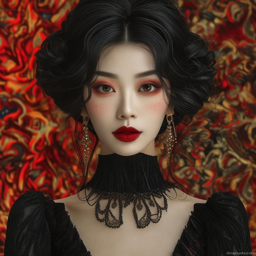 祝緒丹黑裙紅唇妝容打造指南，魅力升級秘籍
