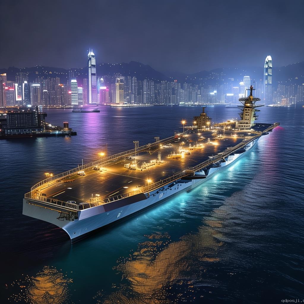 航拍山東艦夜泊維多利亞港：拍攝與安全保障方案
